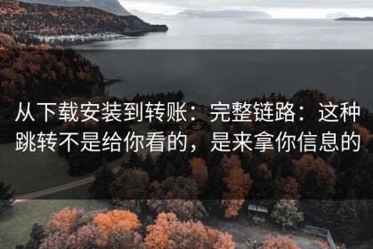 从下载安装到转账：完整链路：这种跳转不是给你看的，是来拿你信息的