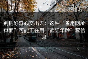 别把好奇心交出去：这种“备用网址页面”可能正在用“验证年龄”套信息